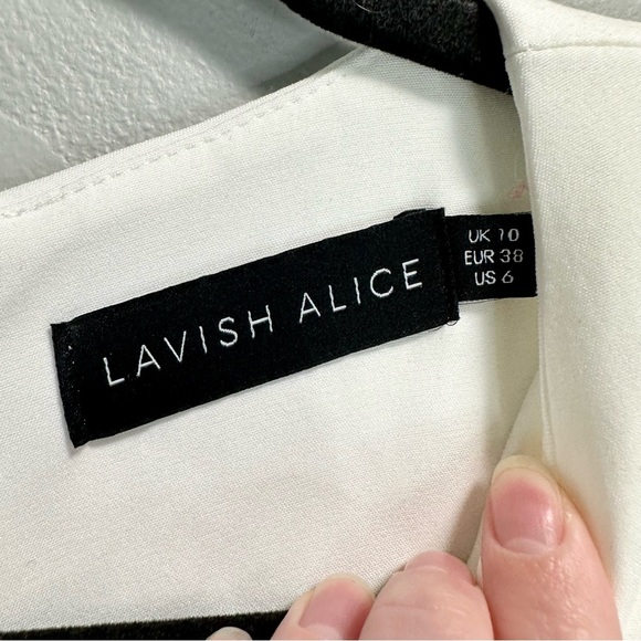 Lavish Alice White Fringe Tie Up Midi Dress - Picture 7 of 7